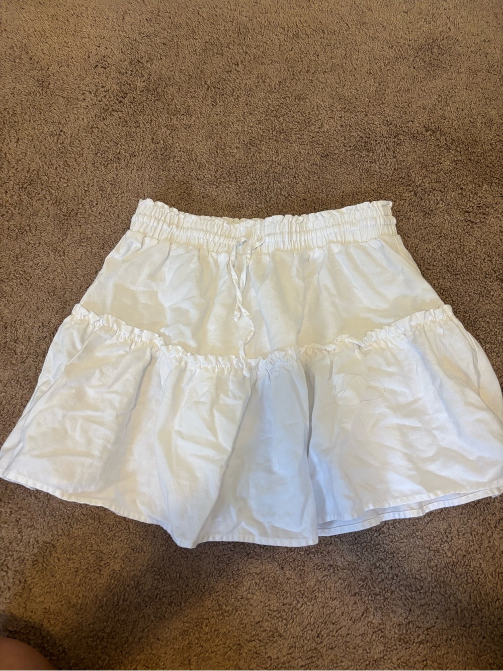 White linen skirt